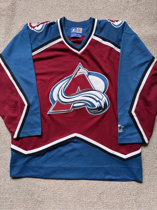 STARTER Other - Vintage 90s Starter Colorado Avalanche NHL Hockey Jersey Size Large Blank